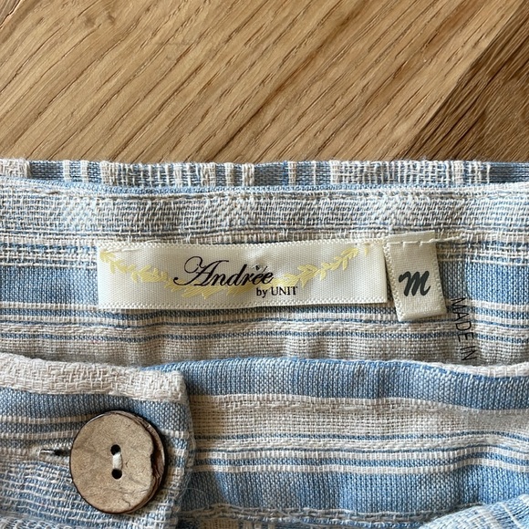 Blue and cream stripes vintage style skirt - Picture 4 of 5